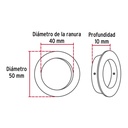 Jaladera de embutir circular No. 4 acabado cromo mate