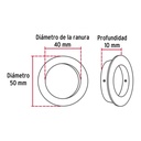 Jaladera de embutir circular No. 4 acabado latón brillante