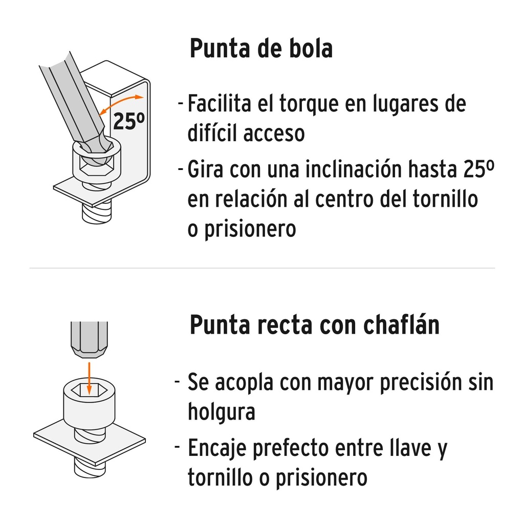 Juego 13 llaves allen largas std punta bola con organizador