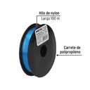 Carrete con 100 m de hilo para pesca azul calibre 0.30 mm