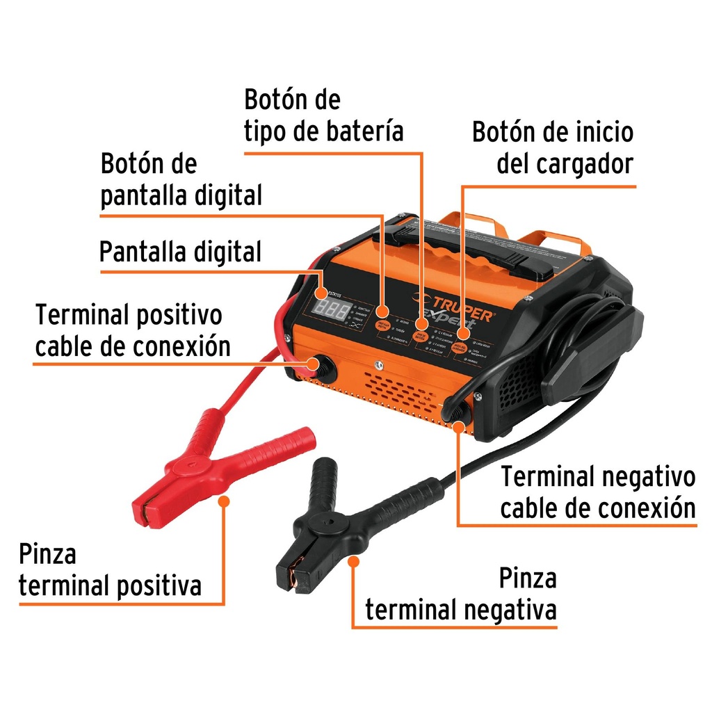 Cargador de 75 A para baterías de 6 y 12 V, Expert