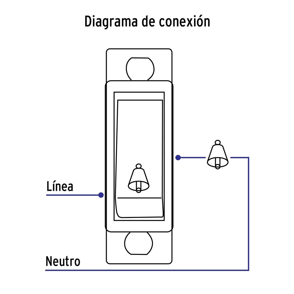 Interruptor para timbre, línea Económica, Volteck