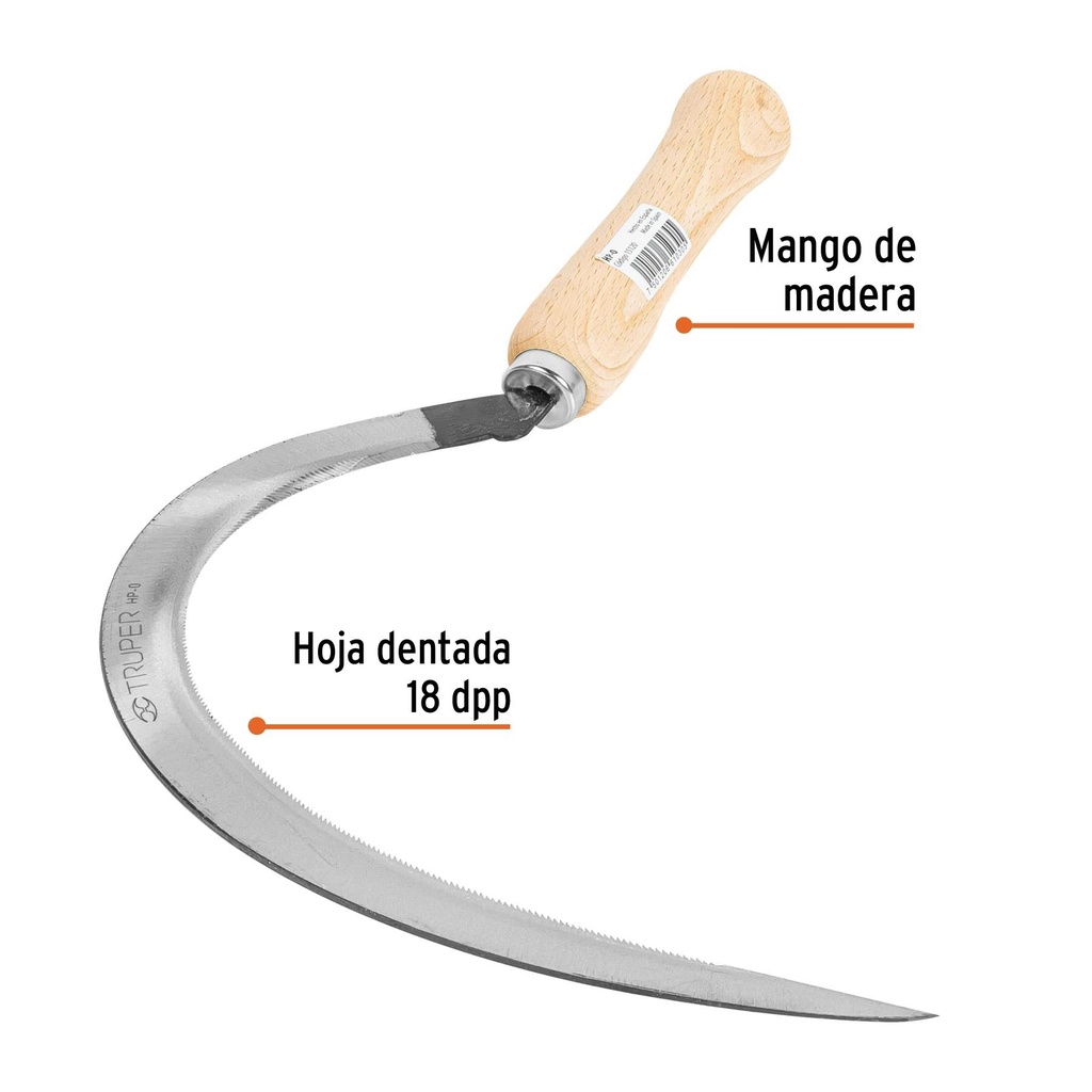 Hoz dentada # 0, 16', Truper