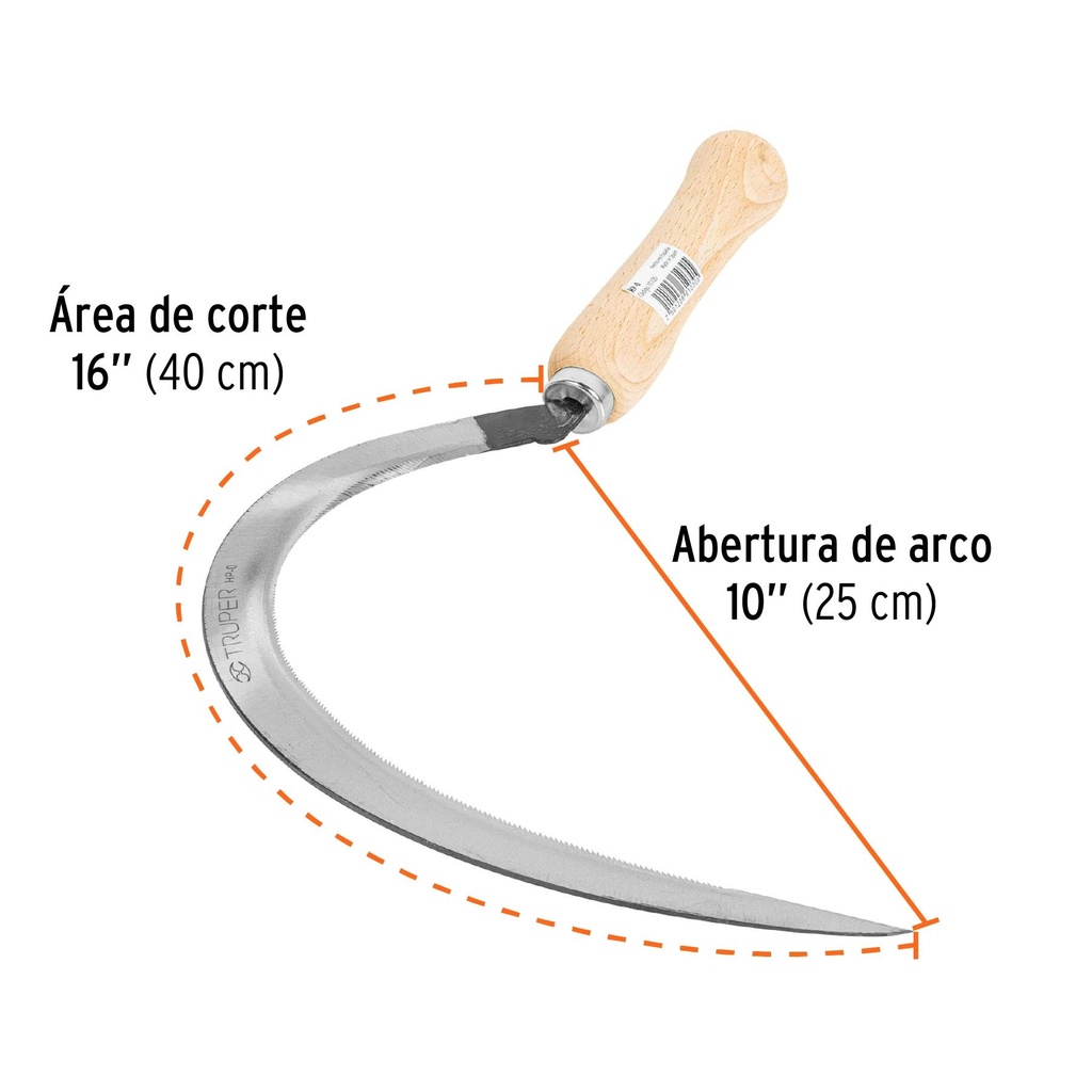 Hoz dentada # 0, 16', Truper