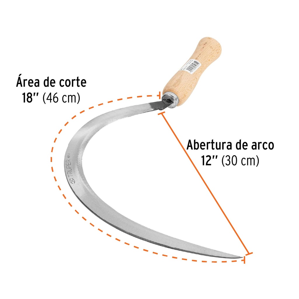 Hoz dentada # 1, 18', Truper