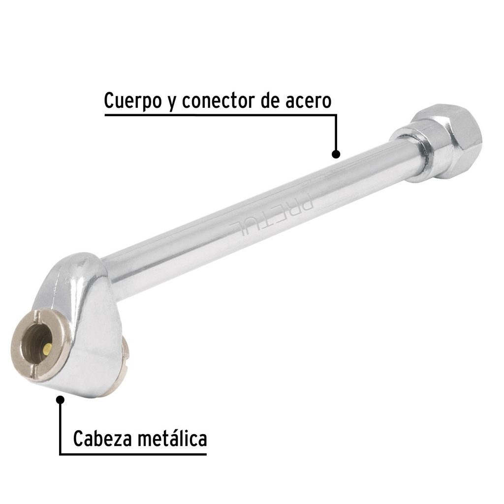 Inflador de cabeza doble, cuerda 1/4 NPT, Pretul