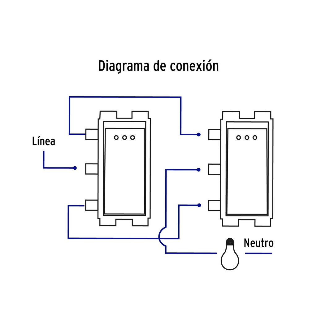 Interruptor de 3 vías con luz piloto, línea Italiana, blanco