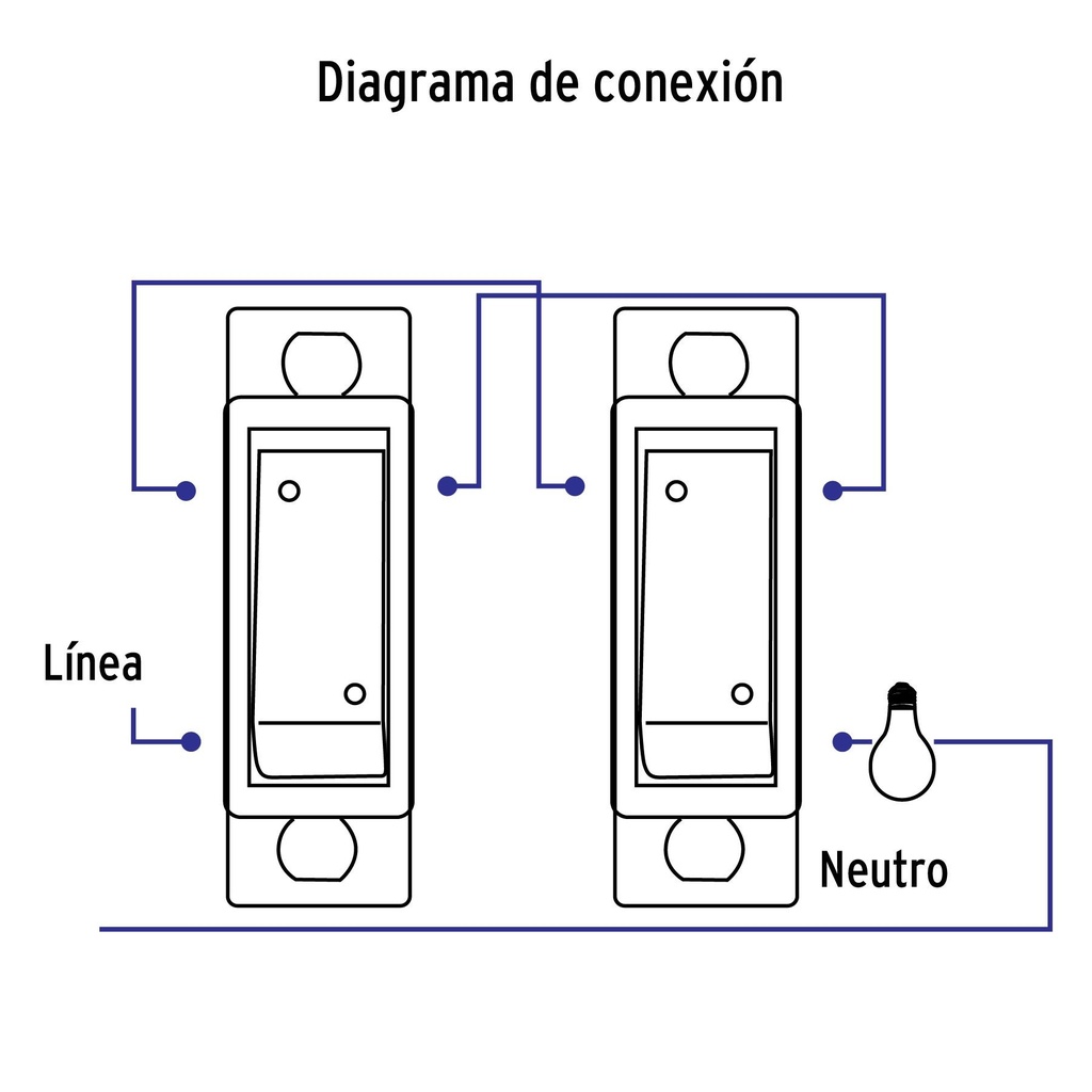 Interruptor de 3 vías, línea Económica, Volteck