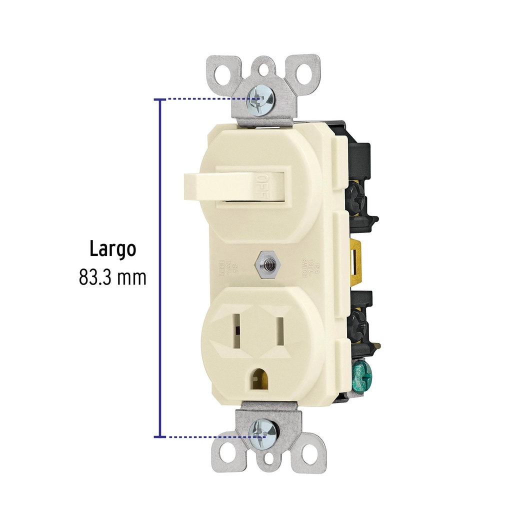 Interruptor de palanca con contacto, Standard, marfil