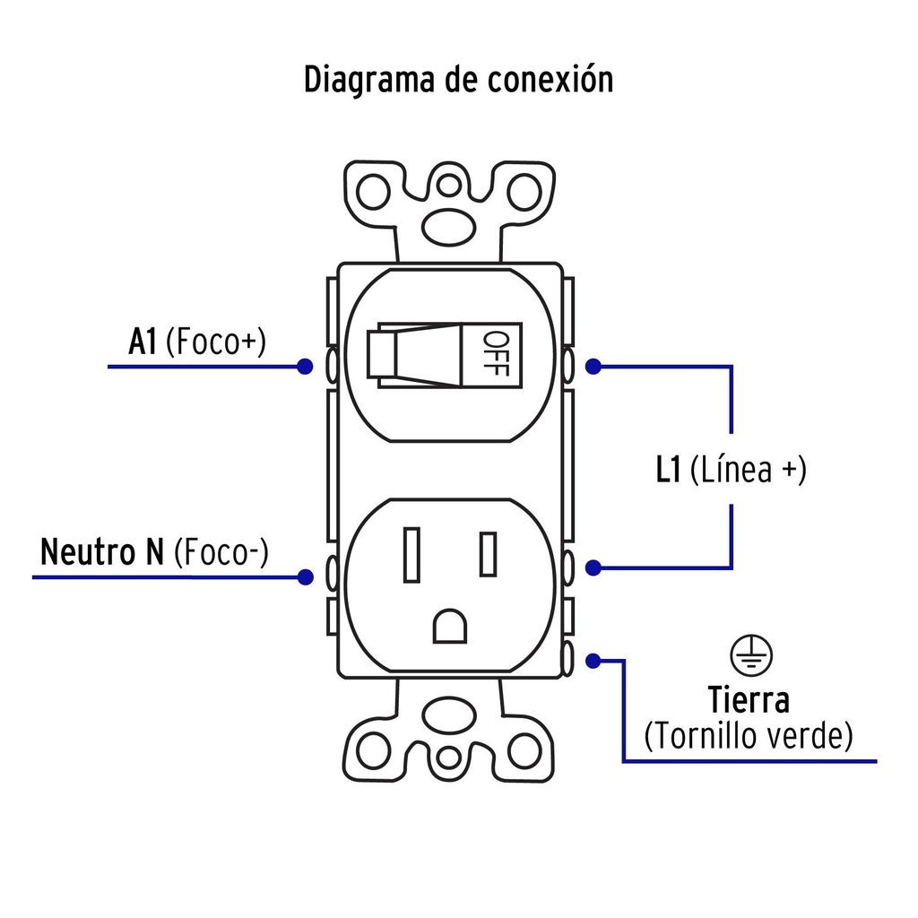 Interruptor de palanca con contacto, Standard, marfil