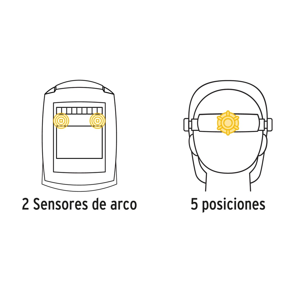 Careta electrónica para soldar, sombra 9 a 12, Pretul