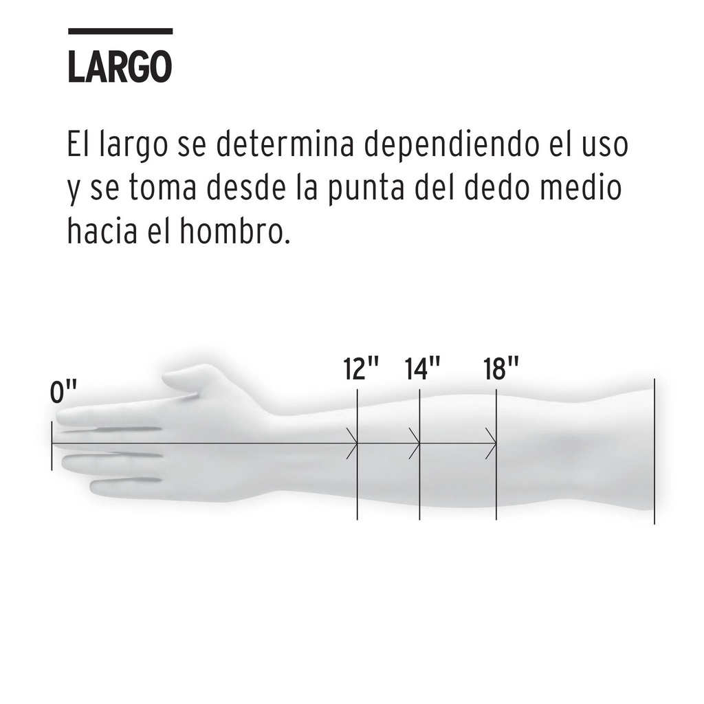 Guantes de neopreno p/manejo de químicos, grandes, Truper