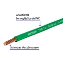 Metro de cable THHW-LS 14 AWG verde en carrete de 500 m