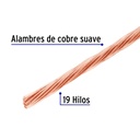 Metro de cable desnudo de cobre calibre 10 AWG, rollo 100 m