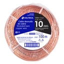 Metro de cable desnudo de cobre calibre 10 AWG, rollo 100 m