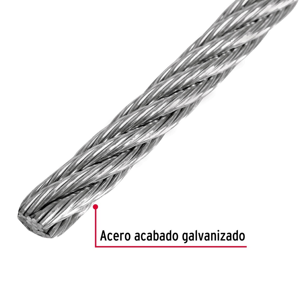 Metro de cable flexible 1/4' de acero 7x19 hilos, 300 m