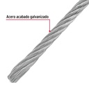 Metro de cable flexible 1/8' de acero 7x19 hilos, 75 m