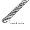 Metro de cable flexible 3/32' de acero 7x19 hilos, 300 m