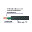 Metro de cable uso extra rudo 3 x 12 AWG en rollo de 100 m