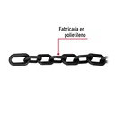 Metro de cadena de 5 mm de plástico negra, carrete de 25 m