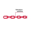 Metro de cadena de 5 mm de plástico roja, carrete de 25 m