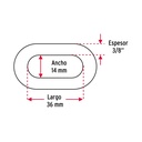 Metro de cadena pulida de 3/8', 10 m en cubeta, Fiero