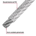 Metro cable flexible 1/4' acero 7x19 recubierto PVC, 300 m