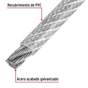 Metro cable flexible 1/8' acero 7x19 recubierto PVC, 300 m