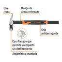 Martillo tubular para cimbra 16 oz uña recta, mango acero