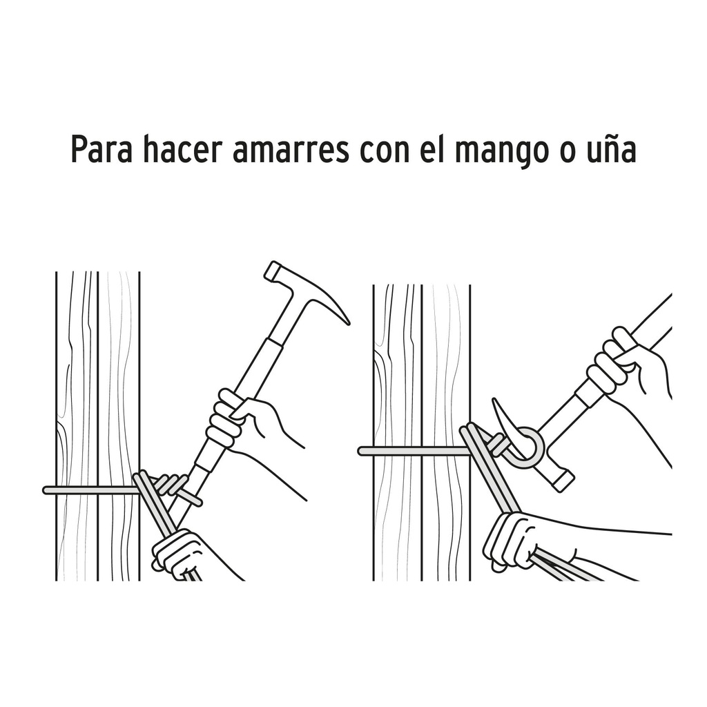 Martillo tubular para cimbra 16 oz uña recta, mango acero