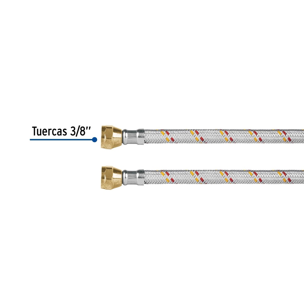 Manguera para gas, aluminio, 3/8' X 150 cm, Foset Basic