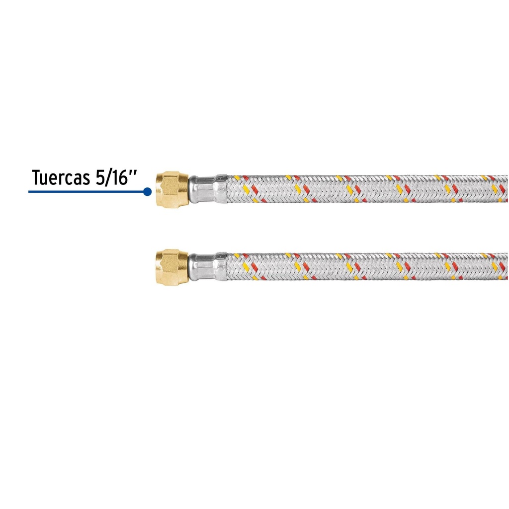 Manguera para gas, aluminio, 5/16' X 100 cm, Foset Basic