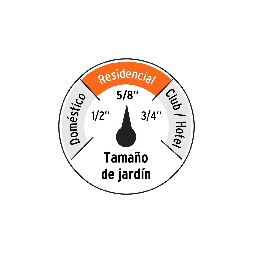 Manguera 5/8' reforzada 3 capas 15 m conexiones de metal