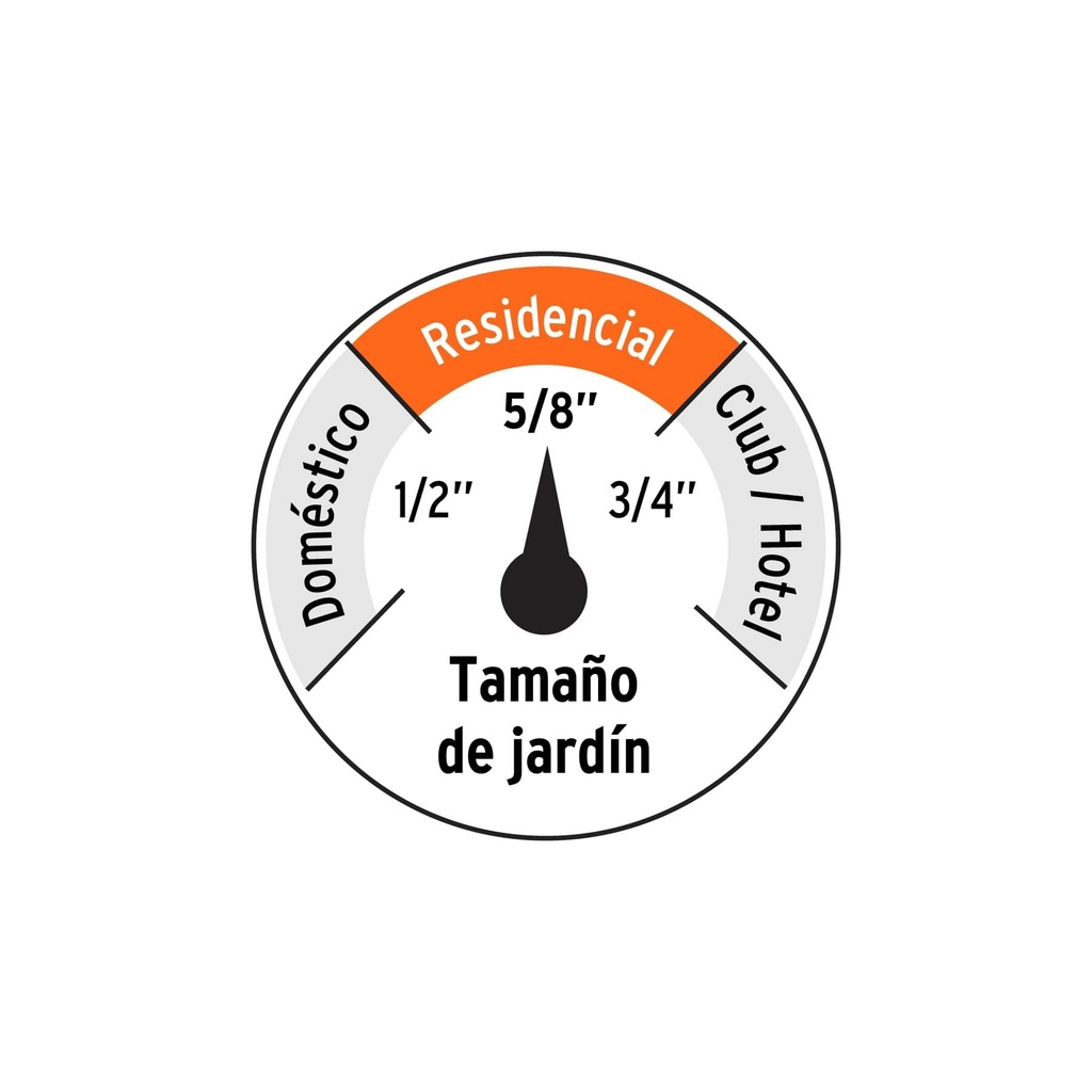 Manguera 5/8' reforzada 3 capas 20 m conexiones de metal