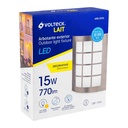 Arbotante decorativo de LED 15 W acero inoxidable luz cálida