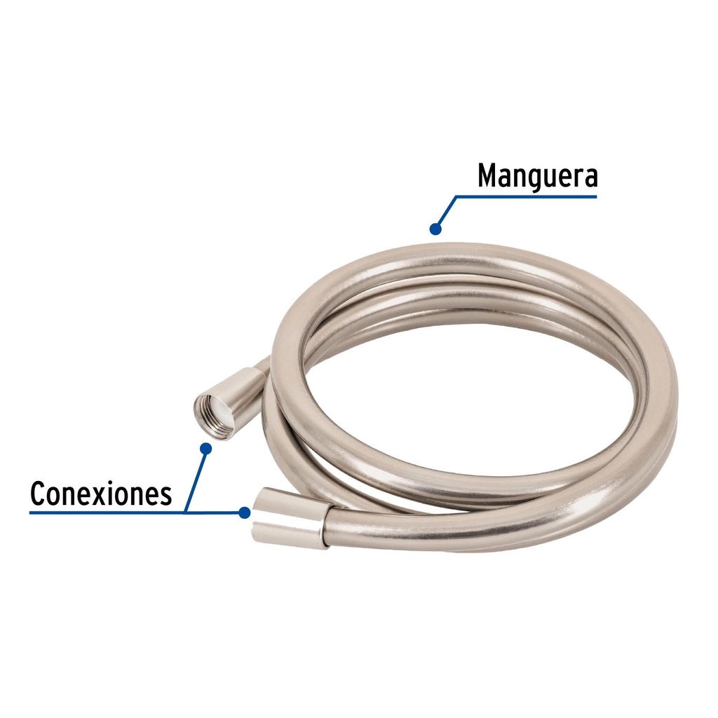 Manguera lisa para regadera, manual, satinada, Foset Element