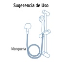 Manguera lisa para regadera, manual, satinada, Foset Element