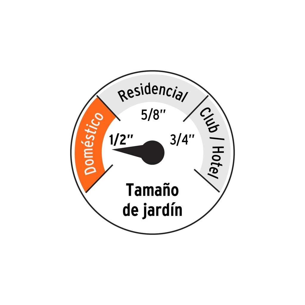 Manguera 1/2'reforzada 3 capas 10 m conexiones plásticas