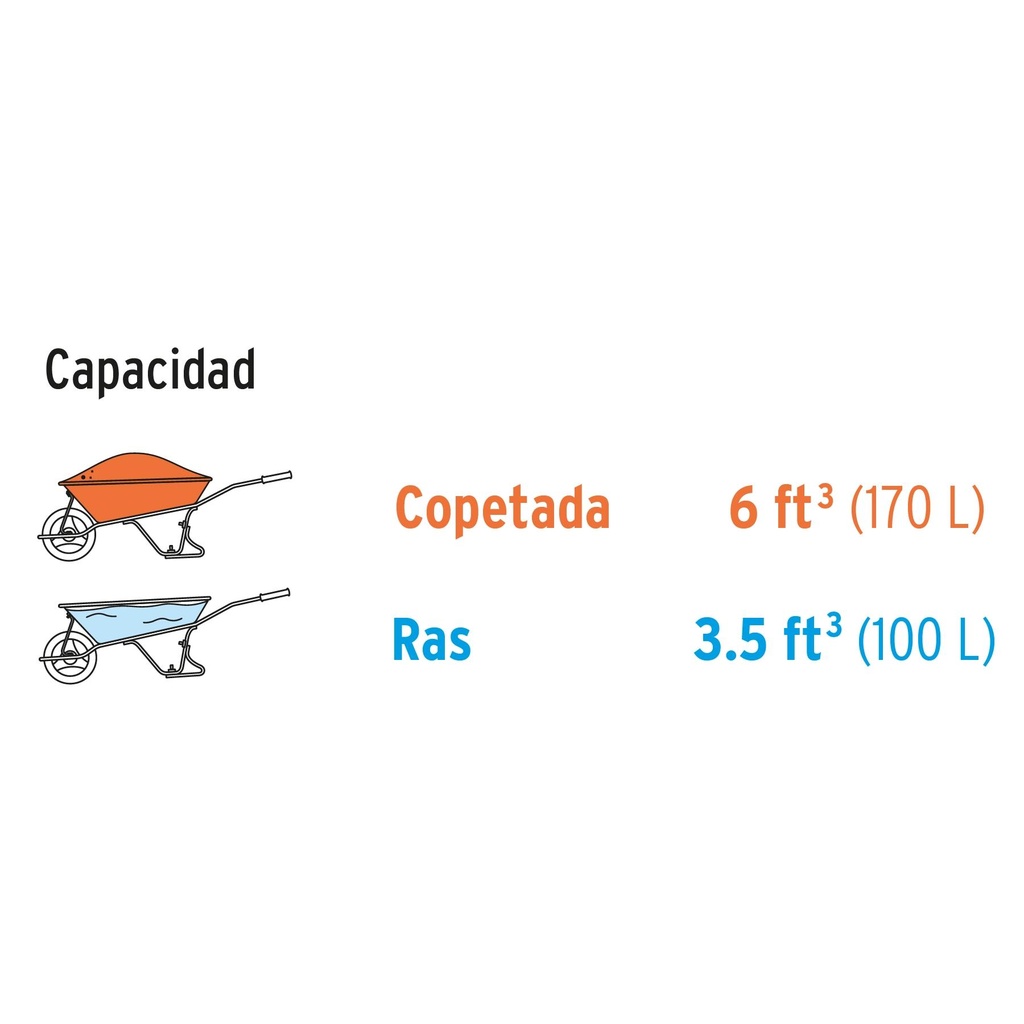 Carretilla 6ft3 Imponchable, bastidor tubular, Truper Expert