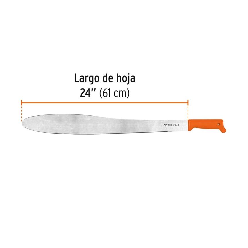 Machete Caguayano 24' cacha naranja inyectada, Truper