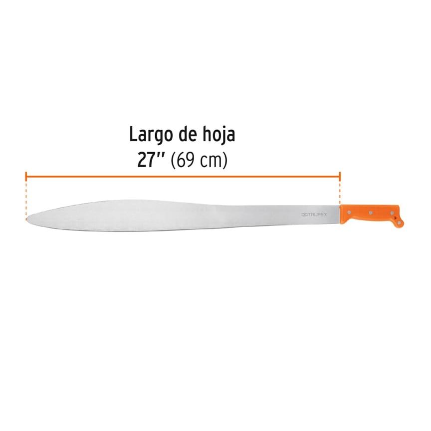 Machete acapulqueño de 27' cacha naranja, Truper