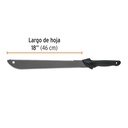 Machete doble filo 18' cacha inyectada, con funda, Truper