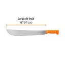 Machete estándar 16' cacha naranja remachada, Truper