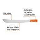 Machete estándar 18' cacha naranja remachada, en bolsa