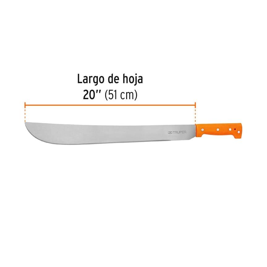 Machete estándar 20' cacha naranja remachada, Truper