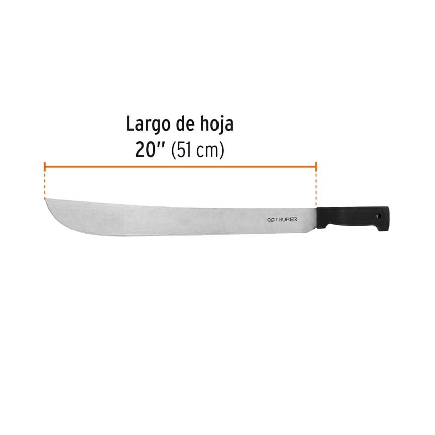 Machete estándar 20' cacha negra inyectada, Truper