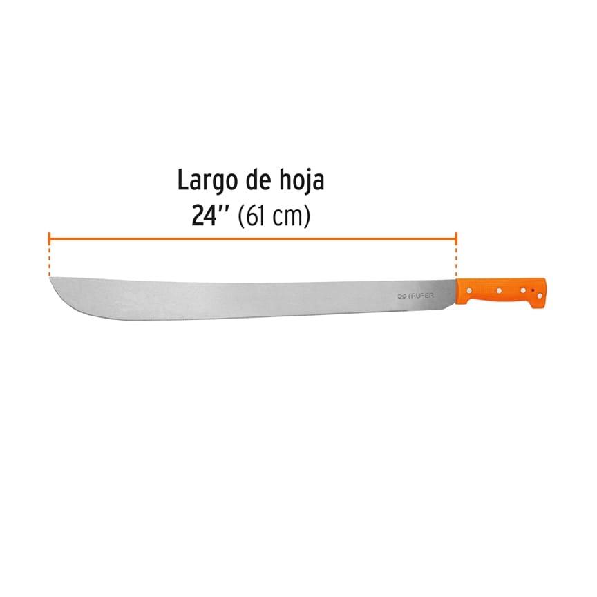 Machete estándar 24' cacha naranja remachada, Truper