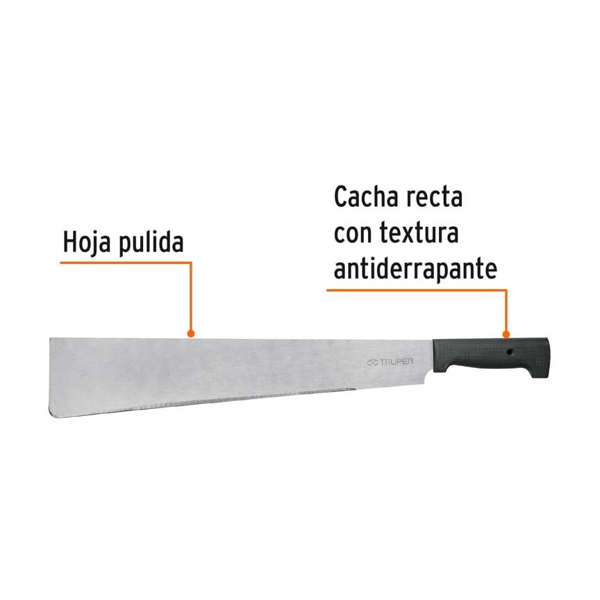 Machete punta recta 18', cacha inyectada, Truper