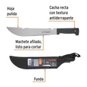 Machete rambo 12' cacha inyectada negra, con funda, Truper