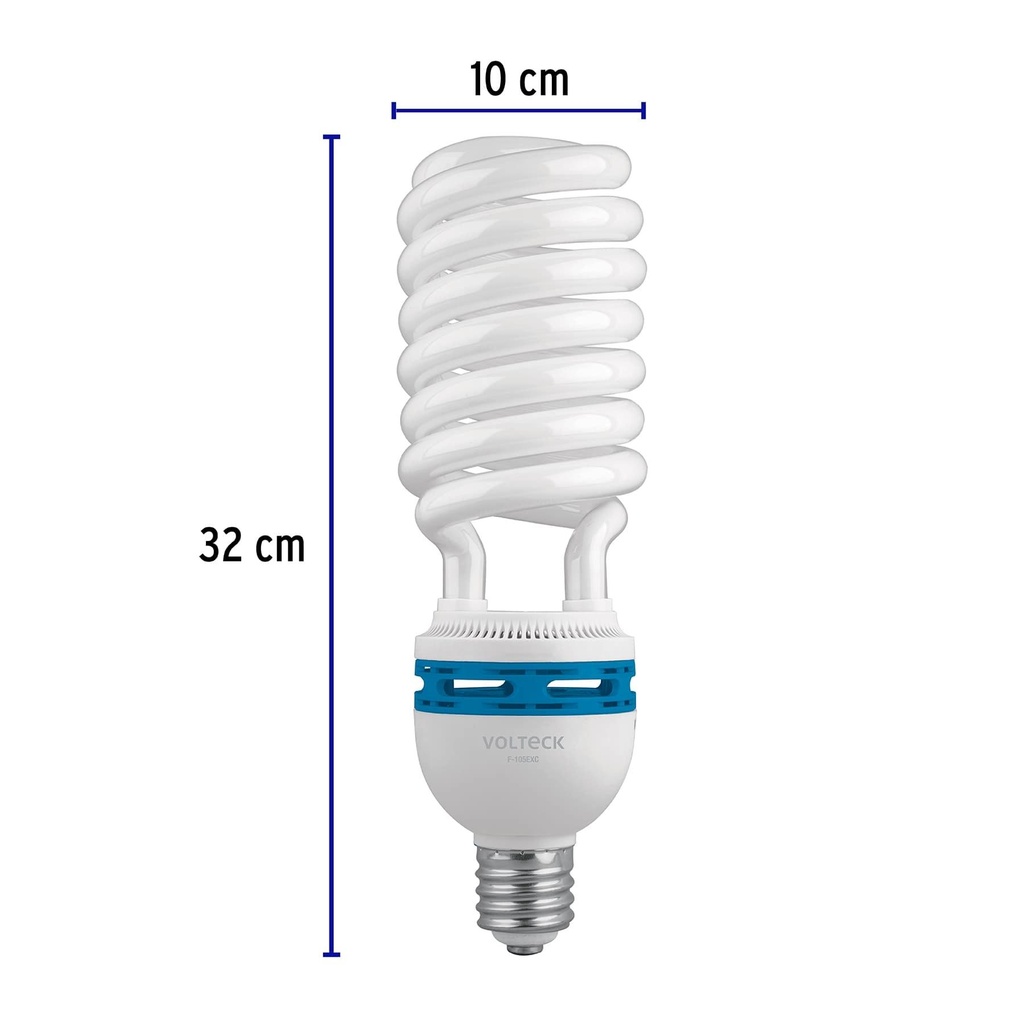 Lámpara espiral 105 W base mogul E39 220 V luz día, caja